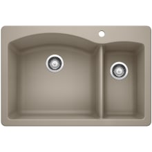 Diamond 33" Dual Mount Double Basin SILGRANIT Kitchen Sink