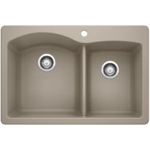 Diamond 33" Dual Mount Double Basin SILGRANIT Kitchen Sink