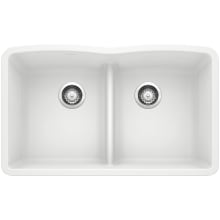 Diamond 32" Undermount Double Basin SILGRANIT Low Divide Kitchen Sink