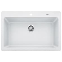 Grandis 33" Drop-In or Undermount Single Basin Silgranit Kitchen Sink