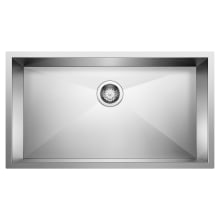 Quatrus 32" Undermount Single Basin Stainless Steel Kitchen Sink