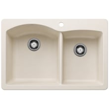 Diamond 33" Dual Mount Double Basin SILGRANIT Kitchen Sink