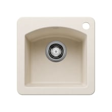 Diamond 15" Drop-In or Undermount Single Basin SILGRANIT Kitchen Bar Sink