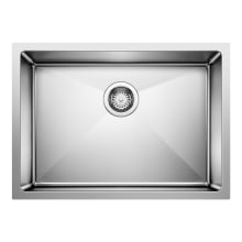 Quatrus R15 25" Undermount Single Basin Stainless Steel Kitchen Sink