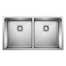 Quatrus 32" Undermount Double Basin Stainless Steel Kitchen Sink
