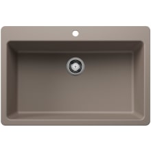 Liven 33" Drop-In/Undermount Super Single Basin SILGRANIT Kitchen Sink
