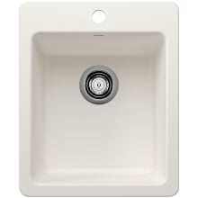 Liven 16-3/4" Drop-In/Undermount Single Basin SILGRANIT Bar Sink