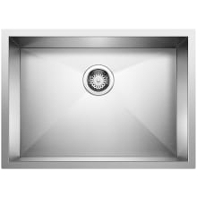 Precision Single Basin Undermount Stainless Steel Kitchen Sink with Zero Radius Corners 25" x 18"