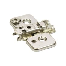 One Piece Screw-On Cam Adjustable Wing Mounting Plate with 0mm Clearance for Cliptop Hinges