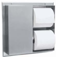 Partition-Mounted Multi-Roll Toilet Tissue Dispenser - Serves 2 Compartments