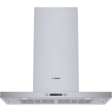 600 CFM 30 Inch Wide Box Canopy Chimney Hood with LCD Display