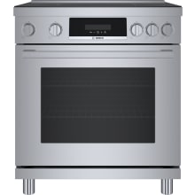 800 Series 30 Inch Wide 3.9 Cu. Ft. Free Standing Electric Induction Range with Multi-Rack Convection Cooking