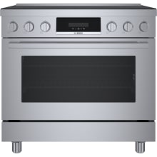 800 Series 36 Inch Wide 3.7 Cu. Ft. Free Standing Electric Induction Range with Multi-Rack Convection Cooking