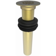 Solid Brass P.O. Plug with Flat Strainer Plate and 1-1/4" O.D. Tailpiece