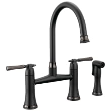 Tulham 1.8 GPM Bridge Kitchen Faucet with Side Spray