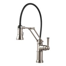 Artesso Pull-Down Kitchen Faucet with Dual Jointed Articulating Arm and Magnetic Docking Spray Head - Limited Lifetime Warranty