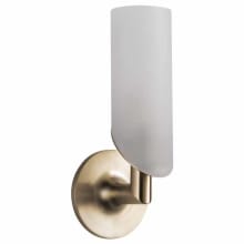 Odin 11-3/4" Up Lighting Single Light Wall Sconce with Glass Cylinder Diffuser