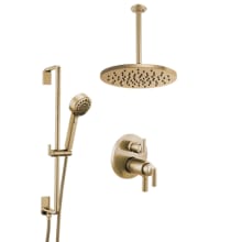 Levoir Thermostatic Shower System with 12" Raincan Showerhead and Hand Shower - Rough-in Valve Included