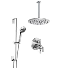 Levoir Thermostatic Shower System with 12" Raincan Showerhead and Hand Shower - Rough-in Valve Included