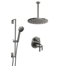 Levoir Thermostatic Shower System with 12" Raincan Showerhead and Hand Shower - Rough-in Valve Included