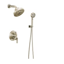 Levoir Pressure Balanced Shower System with Shower Head and Hand Shower Less Handles - Rough-in Valve Included
