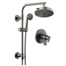Litze Thermostatic Shower Column Shower System with Shower Head and Hand Shower Less Handles - Rough-in Valve Included