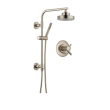 Odin Thermostatic Shower Column Shower System with Shower Head and Hand Shower - Rough-in Valve Included