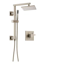 Siderna Thermostatic Shower Column Shower System with Shower Head and Hand Shower - Rough-in Valve Included