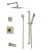 Siderna Thermostatic Tub and Shower System with Shower Head and Hand Shower - Rough-in Valve Included
