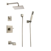 Siderna Pressure Balanced Tub and Shower System with Shower Head and Hand Shower - Rough-in Valve Included