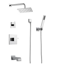 Siderna Pressure Balanced Tub and Shower System with Shower Head and Hand Shower - Rough-in Valve Included