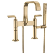 Allaria Twist Handle Deck Mounted Tub Filler with Integrated Diverter and Hand Shower