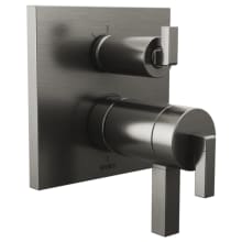 Frank Lloyd Wright Thermostatic Valve Trim with Integrated Volume Control and 3 Function Diverter for Two Shower Applications - Less Handles and Rough-In