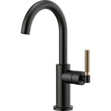 Litze Single Handle Arc Spout Bar Faucet with Knurled Handle - Includes Lifetime Warranty