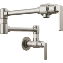 Kintsu 4 GPM Wall Mounted Single Hole Pot Filler with Lever Handle