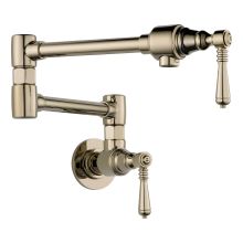 Traditional Wall Mounted Pot Filler with 23-1/4" Double Jointed Swinging Spout - Includes Lifetime Warranty