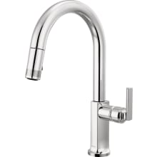 Kintsu 1.8 GPM Single Hole Pull Down Kitchen Faucet with Arc Spout - Less Handle