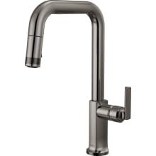 Kintsu 1.8 GPM Single Hole Pull Down Kitchen Faucet with Square Spout - Less Handle
