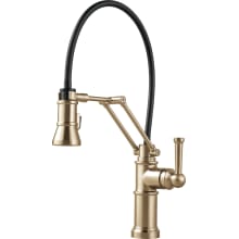 Artesso Pull-Down Kitchen Faucet with Dual Jointed Articulating Arm and Magnetic Docking Spray Head - Limited Lifetime Warranty