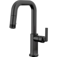 Kintsu 1.8 GPM Single Hole Pull Down Prep/Bar Faucet with Square Spout - Less Handle