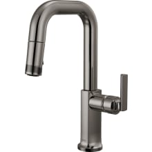 Kintsu 1.8 GPM Single Hole Pull Down Prep/Bar Faucet with Square Spout - Less Handle
