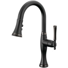 Tulham 1.8 GPM Single Hole Pull Down Prep Kitchen Faucet with Magnetic Docking Spray Head