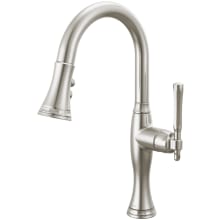Tulham 1.8 GPM Single Hole Pull Down Prep Kitchen Faucet with Magnetic Docking Spray Head