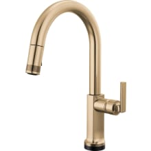 Kintsu 1.8 GPM Single Hole Pull Down Kitchen Faucet with On/Off Touch Activation and Arc Spout - Less Handle