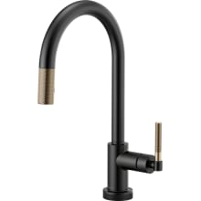 Litze Single Handle Arc Spout SmartTouch Pull Down Kitchen Faucet with Knurled Handle and On/Off Touch Activation - Limited Lifetime Warranty (5 Year on Electronic Parts)