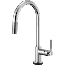 Litze Single Handle Arc Spout SmartTouch Pull Down Kitchen Faucet with Knurled Handle and On/Off Touch Activation - Limited Lifetime Warranty (5 Year on Electronic Parts)