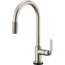 Litze Single Handle Arc Spout SmartTouch Pull Down Kitchen Faucet with Industrial Handle and On/Off Touch Activation - Limited Lifetime Warranty (5 Year on Electronic Parts)