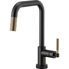 Litze Single Handle Square Arc SmartTouch Pull Down Kitchen Faucet with Knurled Handle and On/Off Touch Activation - Limited Lifetime Warranty (5 Year on Electronic Parts)
