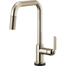 Litze 1.8 GPM Single Hole Pull Down Kitchen Faucet with Industrial Handle and On/Off Touch Activation - Limited Lifetime Warranty (5 Year on Electronic Parts)