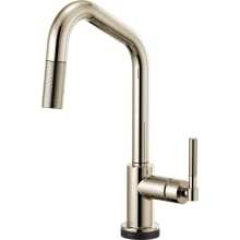 Litze Single Handle Angled Spout SmartTouch Pull Down Kitchen Faucet with Knurled Handle and On/Off Touch Activation - Limited Lifetime Warranty (5 Year on Electronic Parts)
